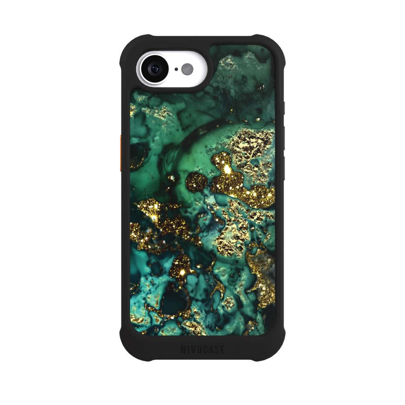 iPhone 16e NIVOmax Marbre Cyan Scintillant