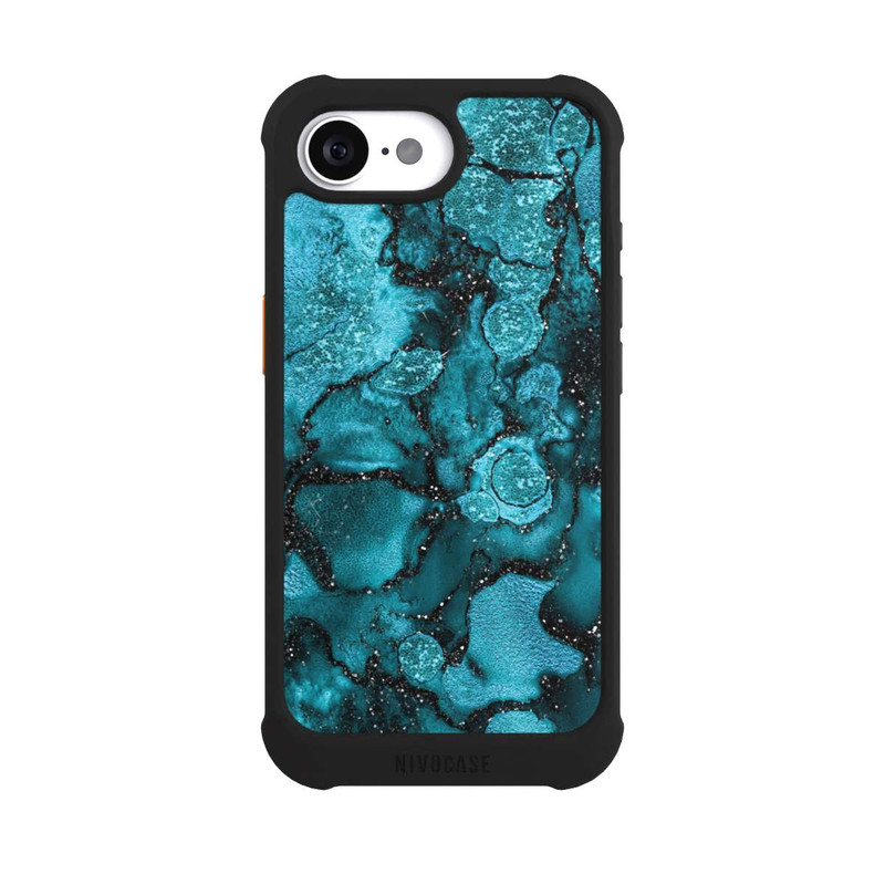 iPhone 16e NIVOmax  Blauer Glitzerlook