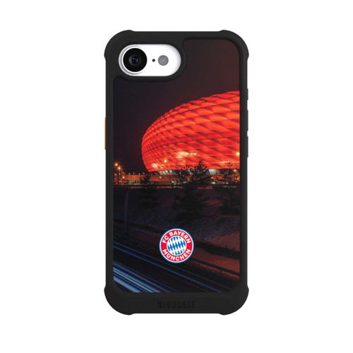 Apple iPhone 16e NIVOmax Allianz Arena bei Nacht FCB
