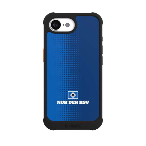 Apple iPhone 16e NIVOmax Nur der HSV - Rautenraster Blau