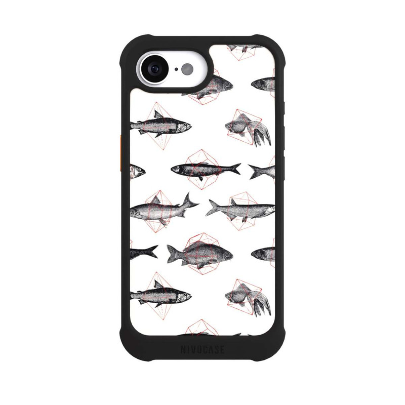 iPhone 16e NIVOmax Fische in Geometrie