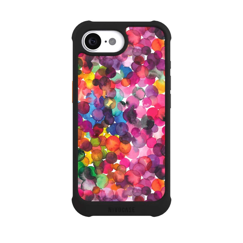 iPhone 16e NIVOmax Überlappende Aquarellpunkte