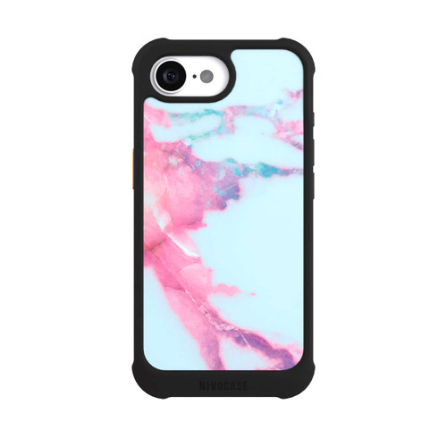 Apple iPhone 16e NIVOmax Hellblauer schillernder Adermarmor