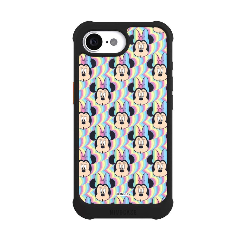 iPhone 16e NIVOmax Minnie Visages d'arc-en-ciel