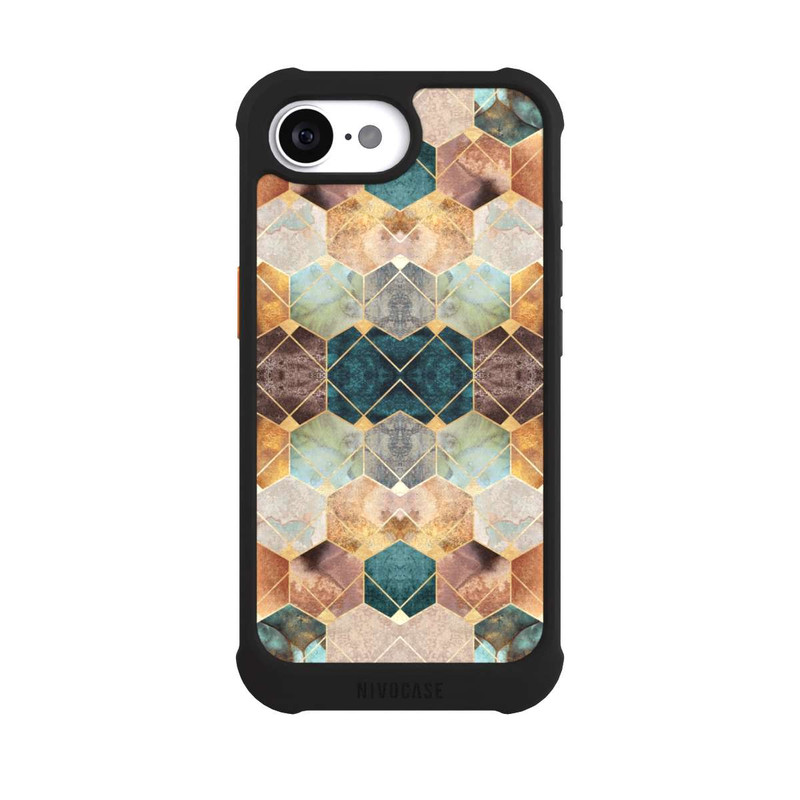 iPhone 16e NIVOmax Natural Hexagons And Diamonds