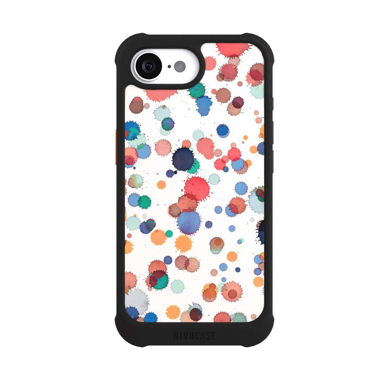 iPhone 16e NIVOmax Tropfen Aquarell Textur Blau Gelb