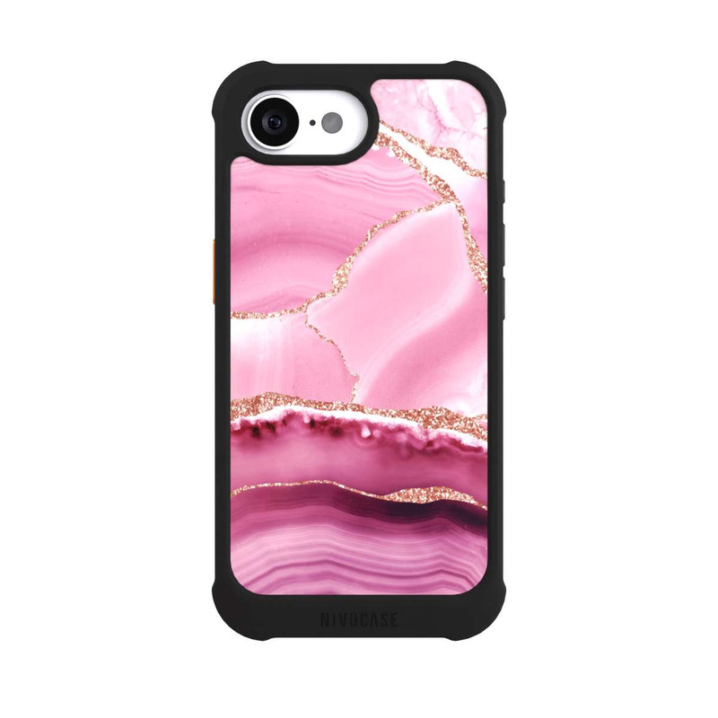 iPhone 16e NIVOmax Marbre Sirène Rose