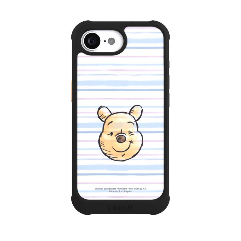 iPhone 16e NIVOmax Winnie Puuh auf Streifen