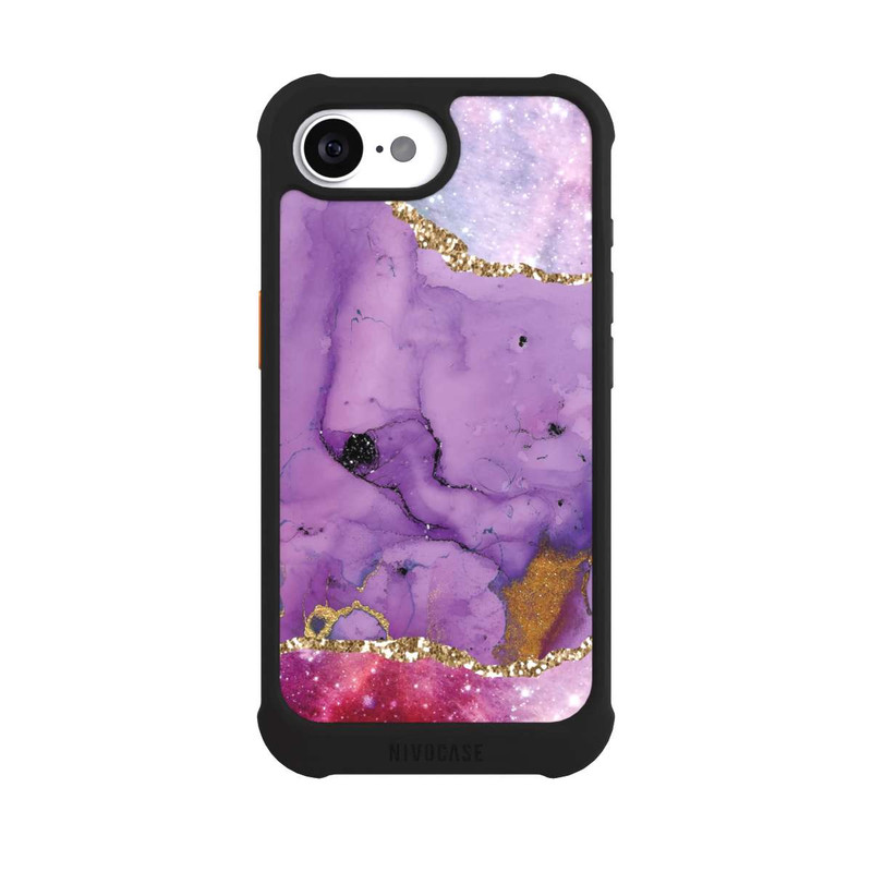 iPhone 16e NIVOmax Purple Galaxy Glamour Marble