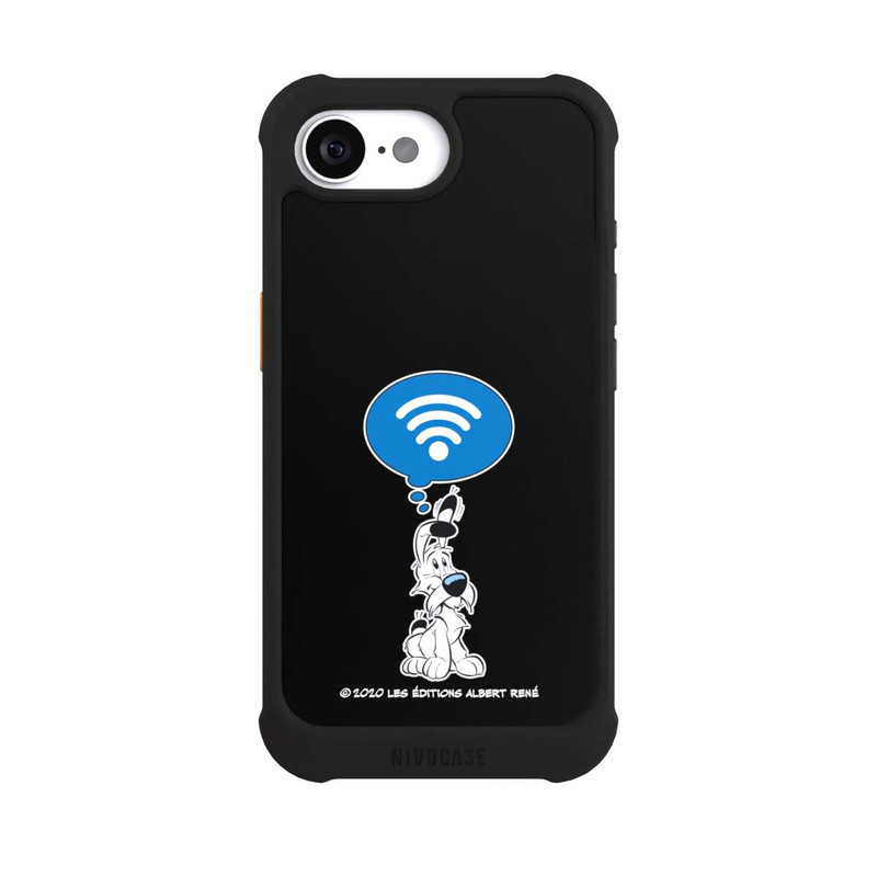 iPhone 16e NIVOmax Idéfix WI-FI Sur Fond Noir