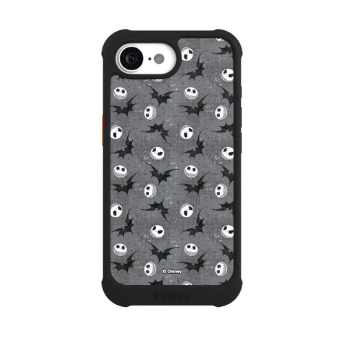 Apple iPhone 16e NIVOmax Jack Grey Pattern Tim Burtons Nightmare before Christmas