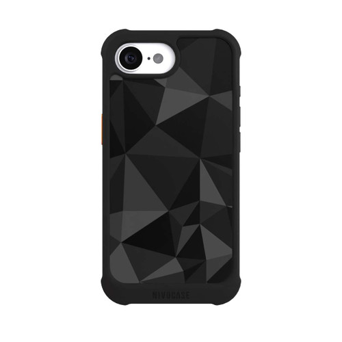 Apple iPhone 16e NIVOmax Polygon Pattern Black