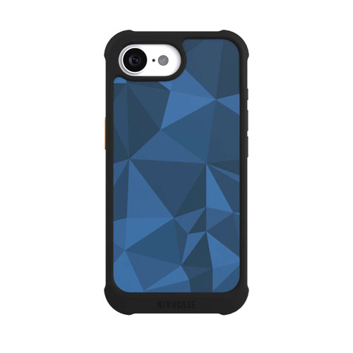Apple iPhone 16e NIVOmax Polygon Pattern Blue