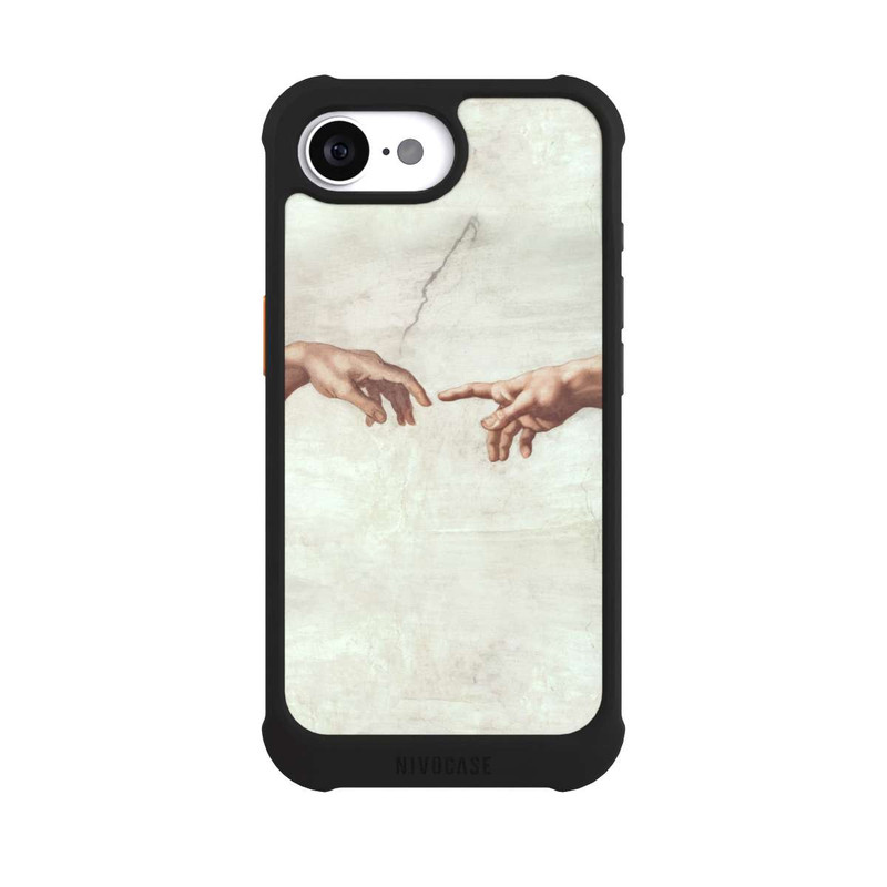 iPhone 16e NIVOmax Die Hände von Gott und Adam von Michelangelo Buonarroti
