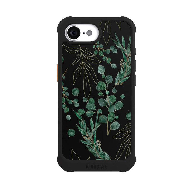 iPhone 16e NIVOmax Eucalyptus Leaves black