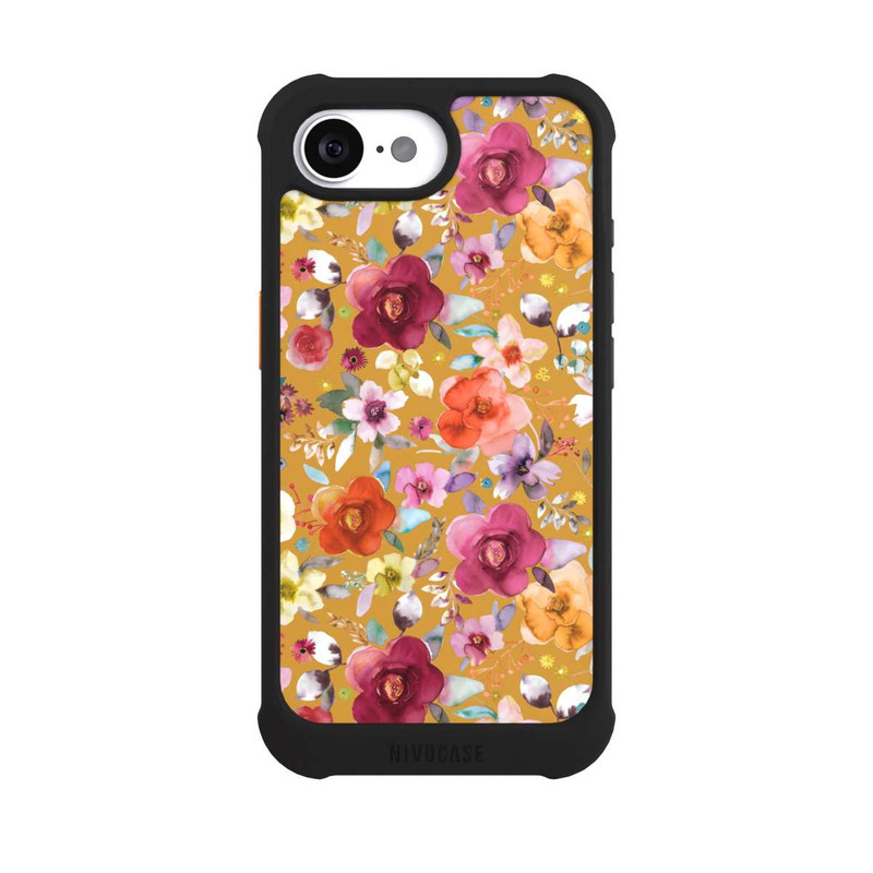 iPhone 16e NIVOmax Bouquets de fleurs printanières moutarde