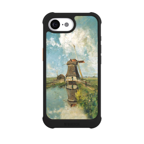 Apple iPhone 16e NIVOmax A Windmill on a Polder Waterway
