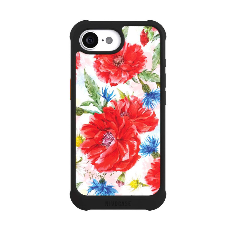 iPhone 16e NIVOmax Prairie d'Été, Bleuets et Coquelicots