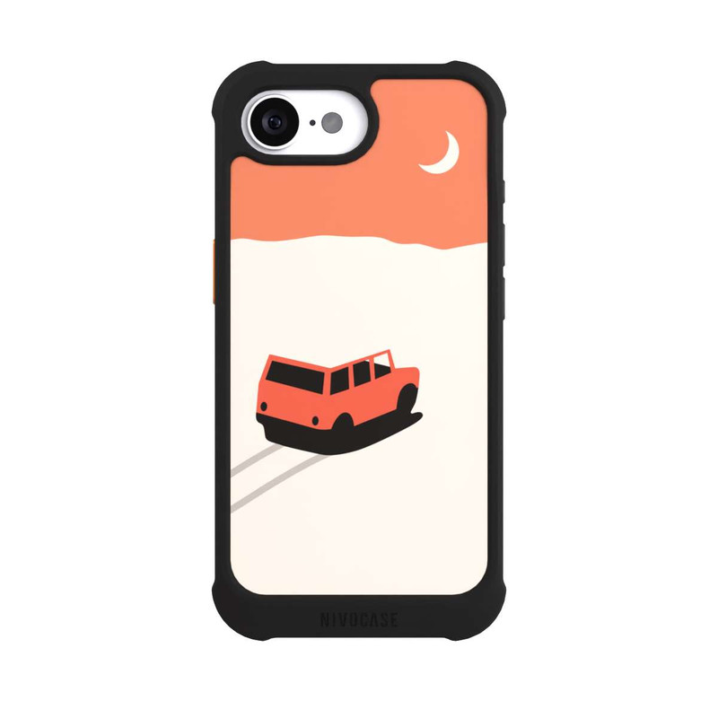 iPhone 16e NIVOmax Auto in der Wüste