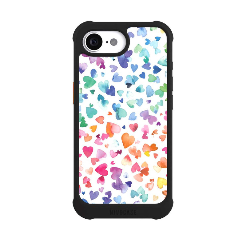 iPhone 16e NIVOmax Coeurs d'amour aquarelle