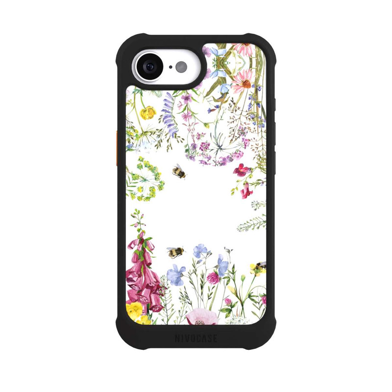 iPhone 16e NIVOmax Cadre de fleurs sauvages des prés d'été