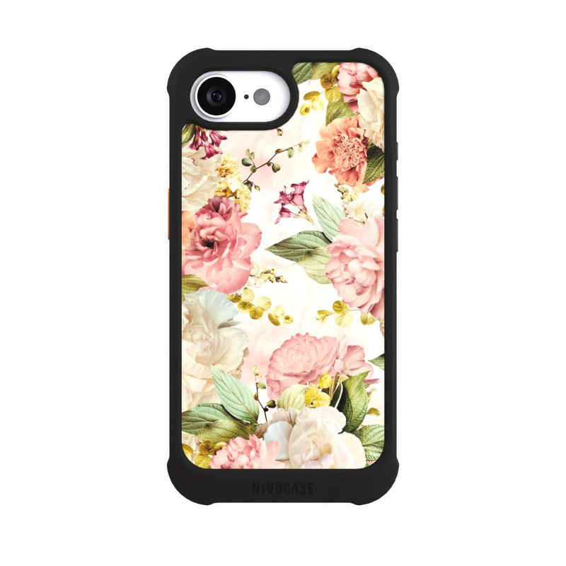 iPhone 16e NIVOmax Flower Frame Peonies beige