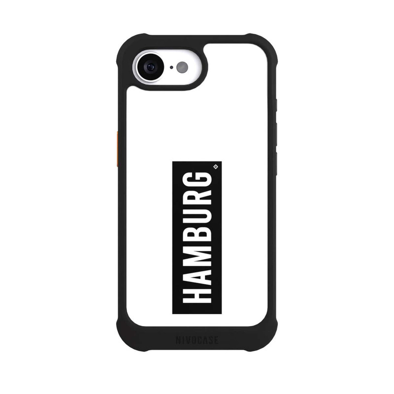iPhone 16e NIVOmax HSV Hamburg Schwarz Weiss