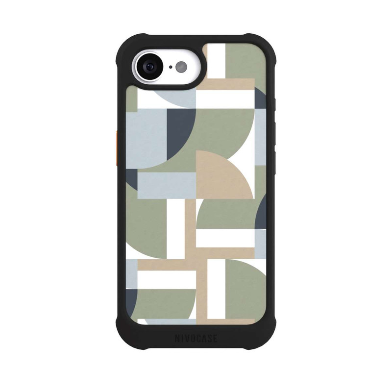 iPhone 16e NIVOmax Futuristische Bauhaus Polygone Beige