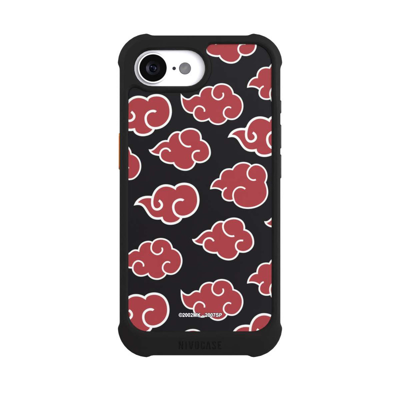iPhone 16e NIVOmax Akatsuki Pattern Black Big