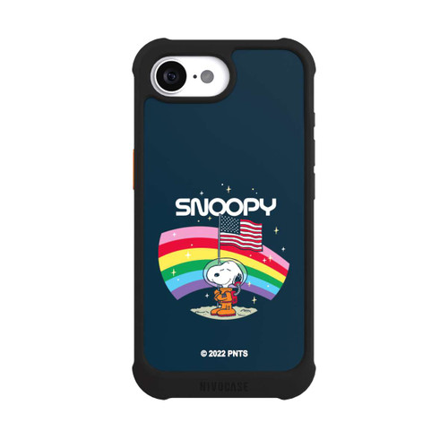 Apple iPhone 16e NIVOmax Snoopy Weltraumreisender Regenbogen