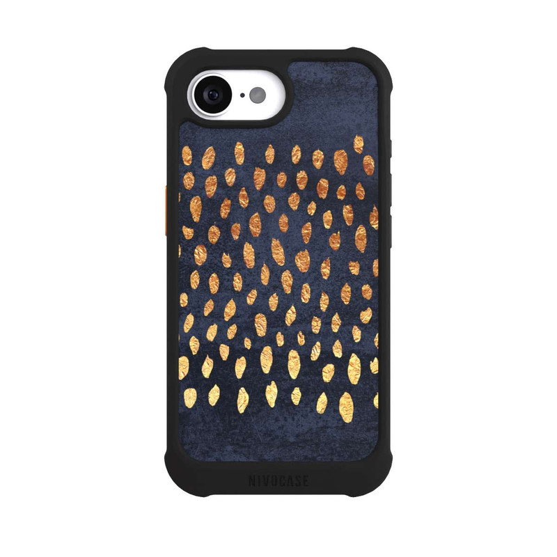 iPhone 16e NIVOmax Muster Gold und Marine