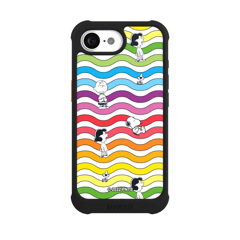 iPhone 16e NIVOmax Snoopy Pattern Rainbow
