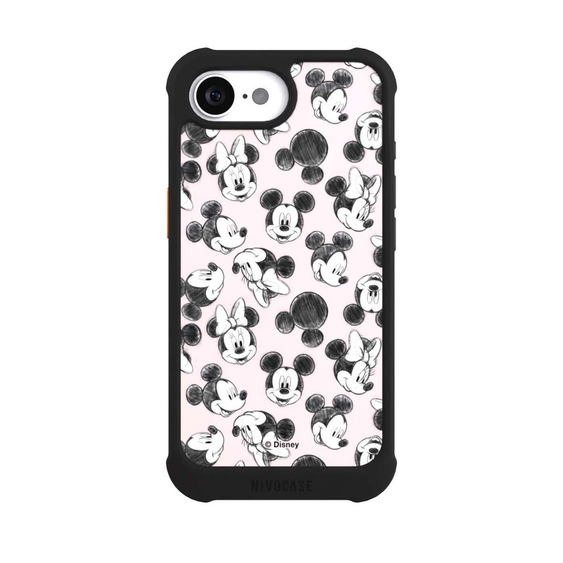 iPhone 16e NIVOmax Minnie & Mickey Viele Gesichter Pink