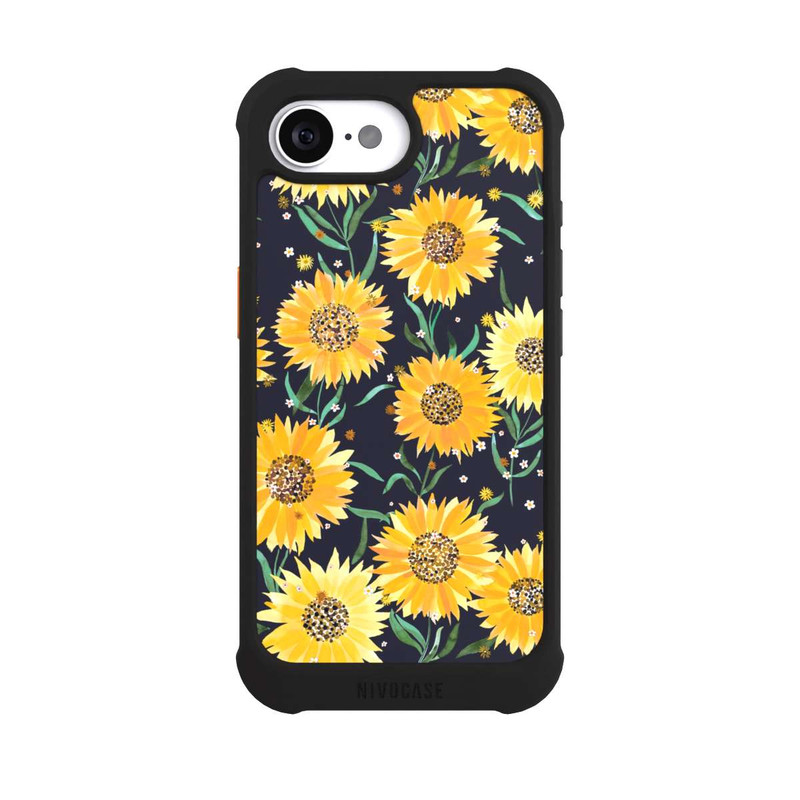iPhone 16e NIVOmax Sonnenblumen schwarz