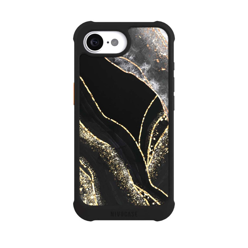 iPhone 16e NIVOmax Marbre Sombre Or