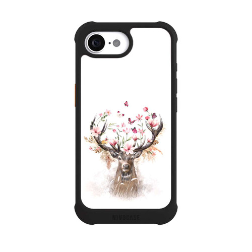 Apple iPhone 16e NIVOmax Hirsch Blumen Geweih