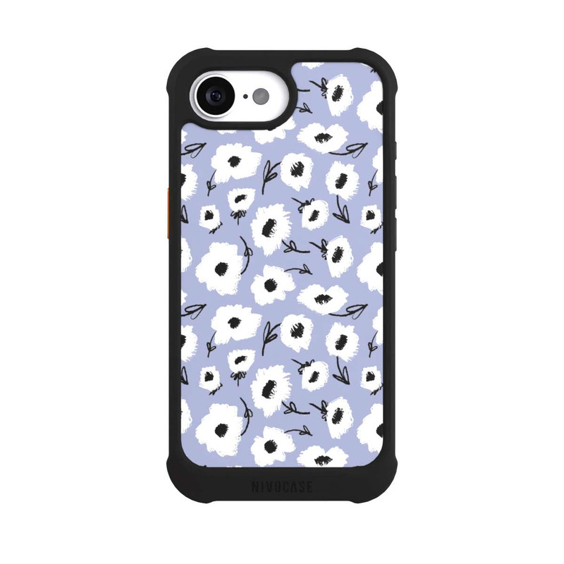 iPhone 16e NIVOmax Pattern Fleurs Lilas