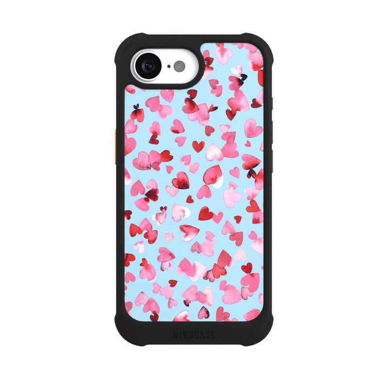 iPhone 16e NIVOmax Saint Valentin Amour Coeurs Rose Bleu