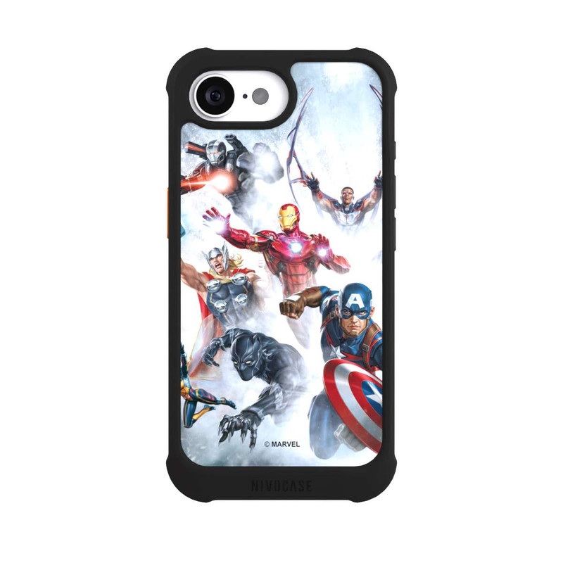iPhone 16e NIVOmax Les Avengers vous sautent dessus