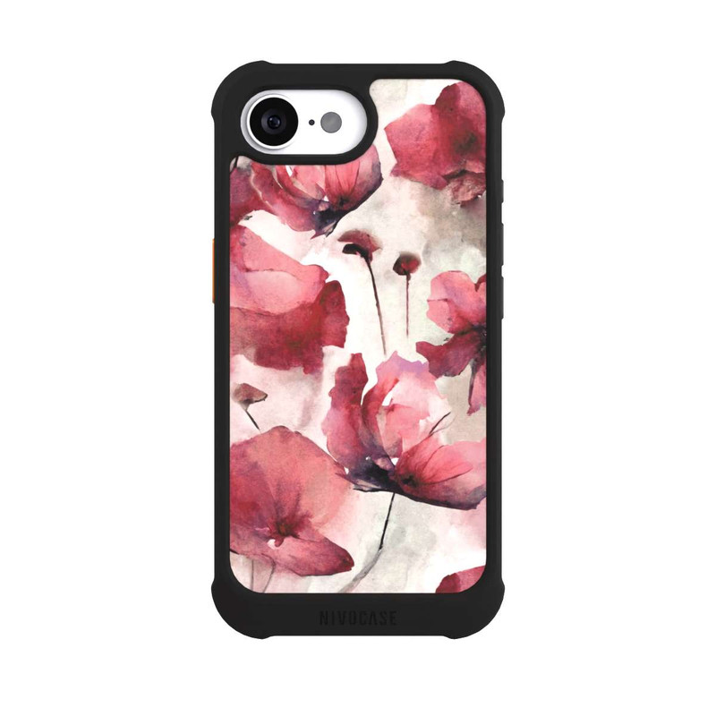 iPhone 16e NIVOmax Wilde Mohnblumen