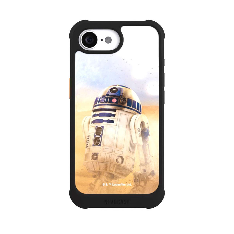 iPhone 16e NIVOmax R2D2 dans le désert
