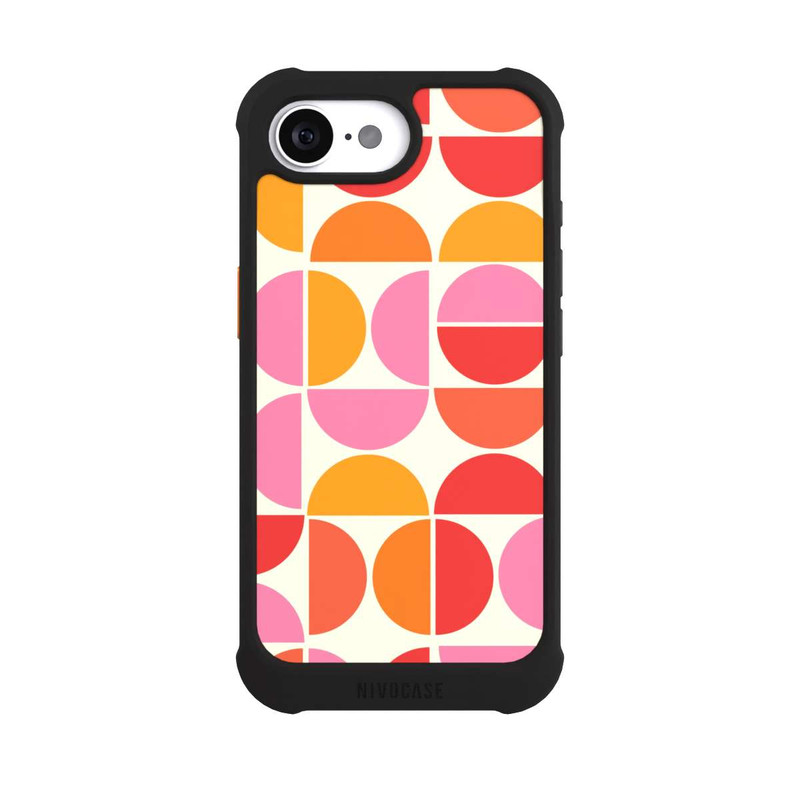 iPhone 16e NIVOmax Retro Trend Muster Orange
