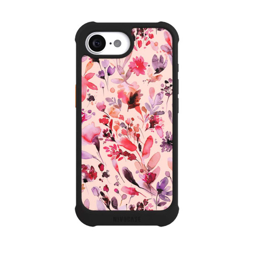 Apple iPhone 16e NIVOmax Künstlerische Blumen Viva Magenta