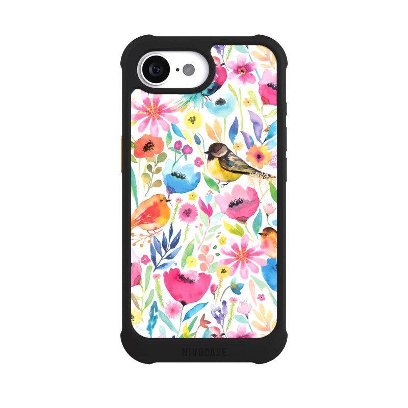 iPhone 16e NIVOmax Oiseaux et fleurs fantaisistes