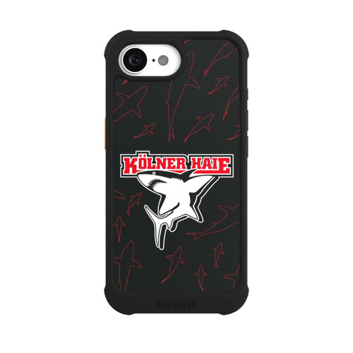 Apple iPhone 16e NIVOmax Haie Muster Rot