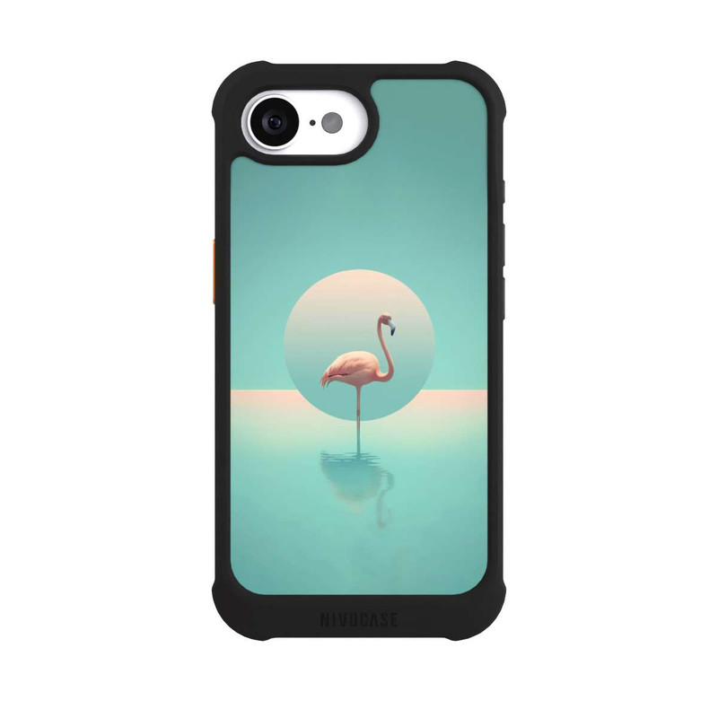 iPhone 16e NIVOmax Flamant dans la piscine