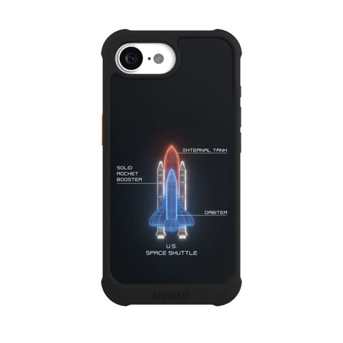 Apple iPhone 16e NIVOmax Space Shuttle Wireframe