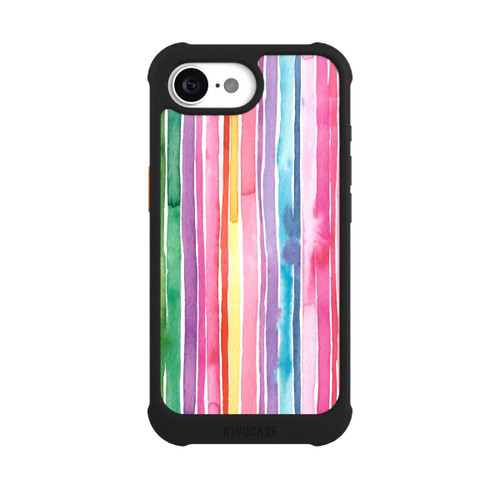 Apple iPhone 16e NIVOmax Camouflage Rainbow Stripes