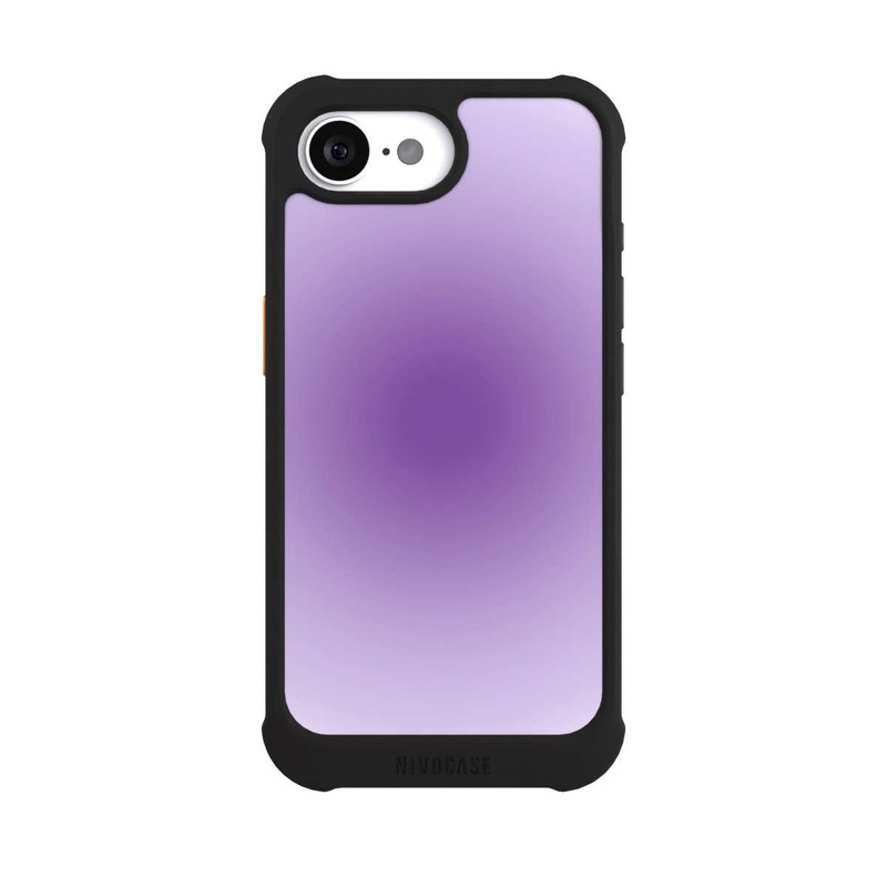 iPhone 16e NIVOmax Aura purple circle
