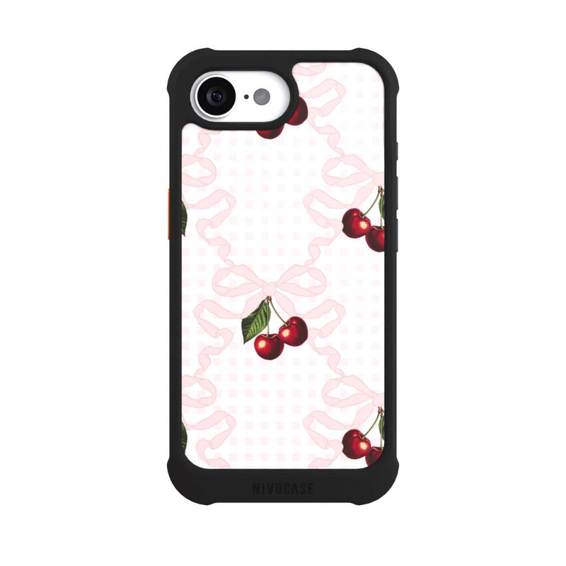 iPhone 16e NIVOmax Kirschmuster Rosa